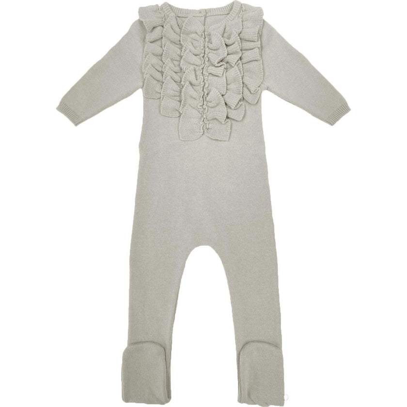 Ruffle Chest Long Sleeve Footie