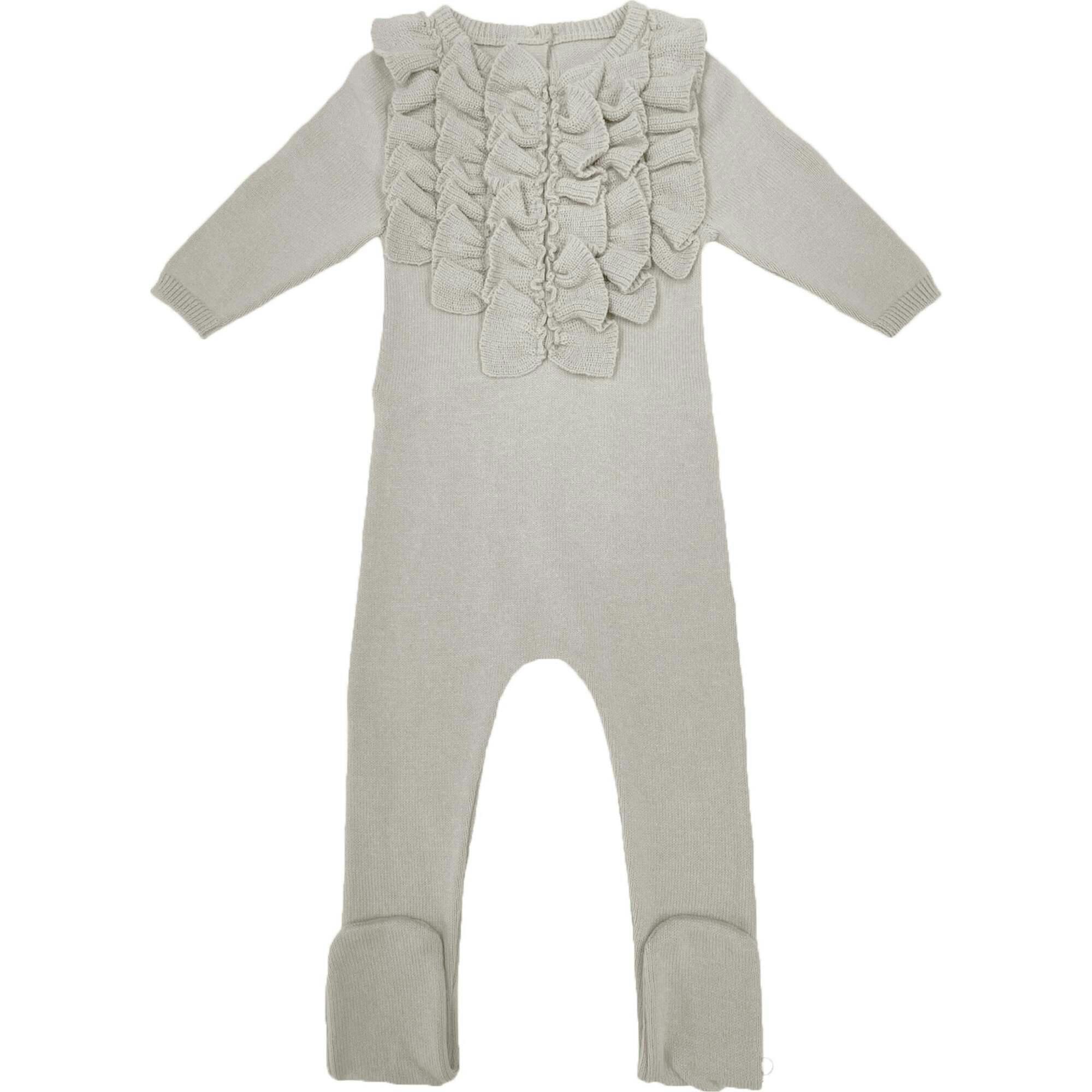 Ruffle Chest Long Sleeve Footie