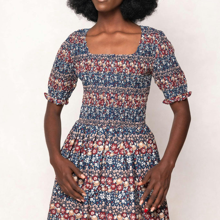 Parker Dress in Dusk Floral Medley