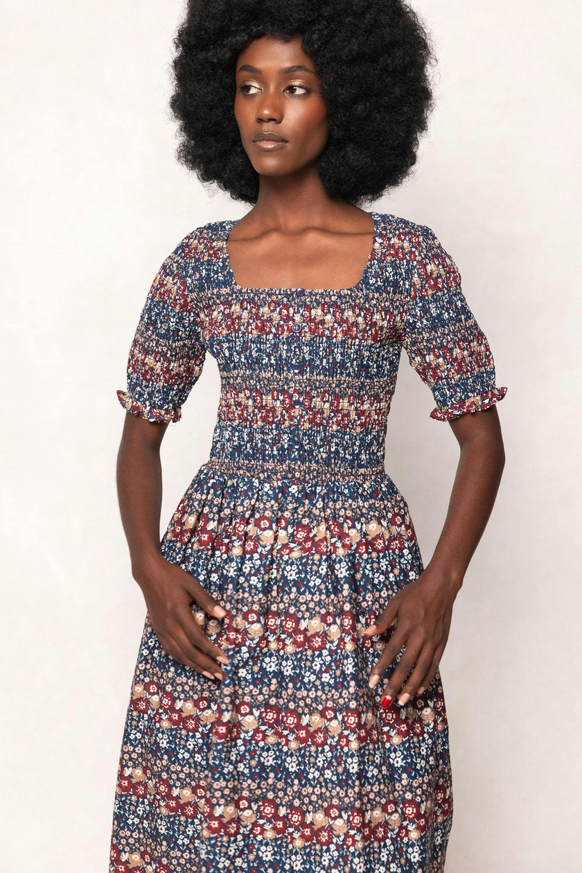 Parker Dress in Dusk Floral Medley