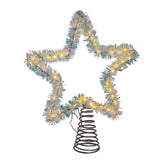 Kurt Adler 12.2-Inch Tinsel Star Tree Topper with Warm White LED Lights