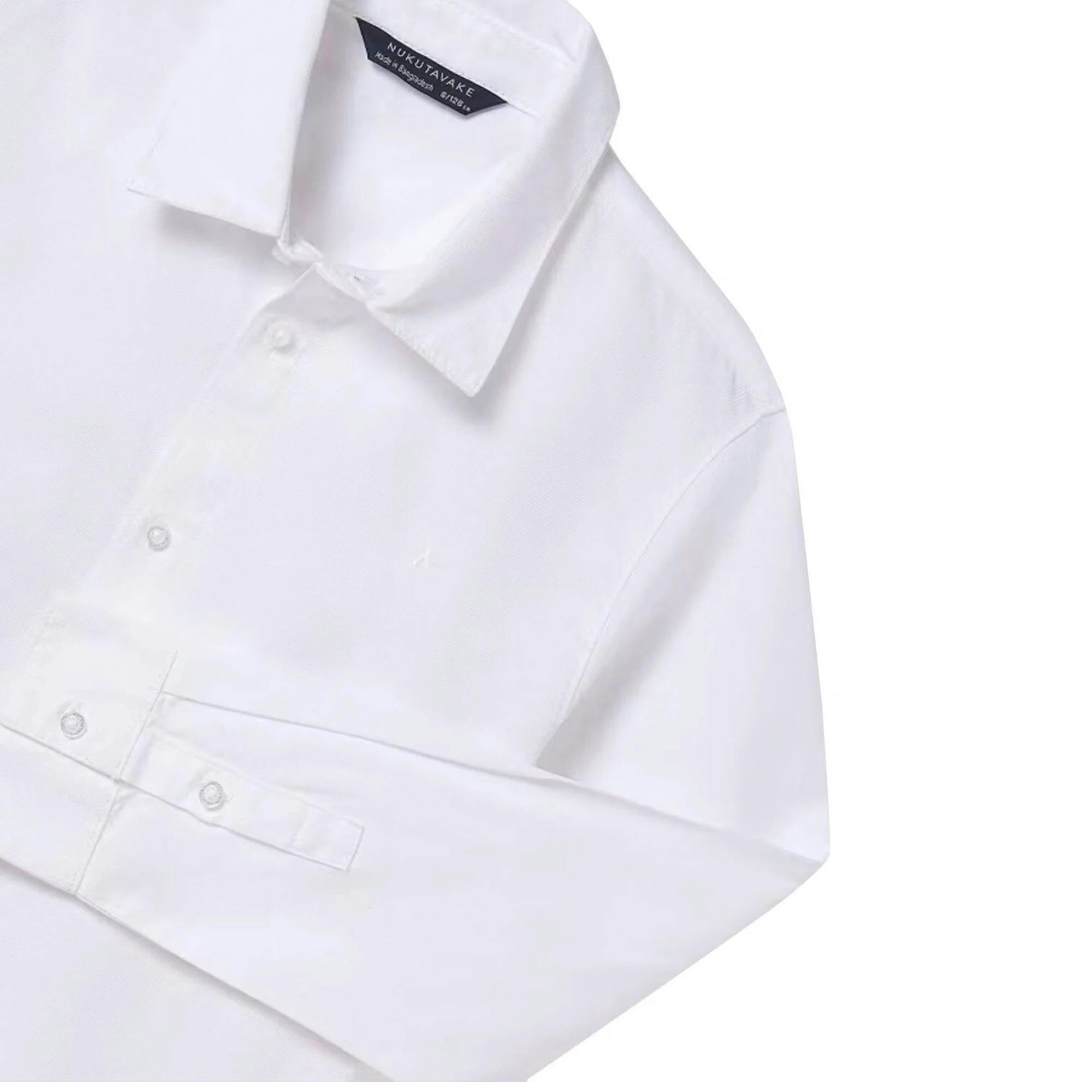 Boys White Long Sleeve Shirt