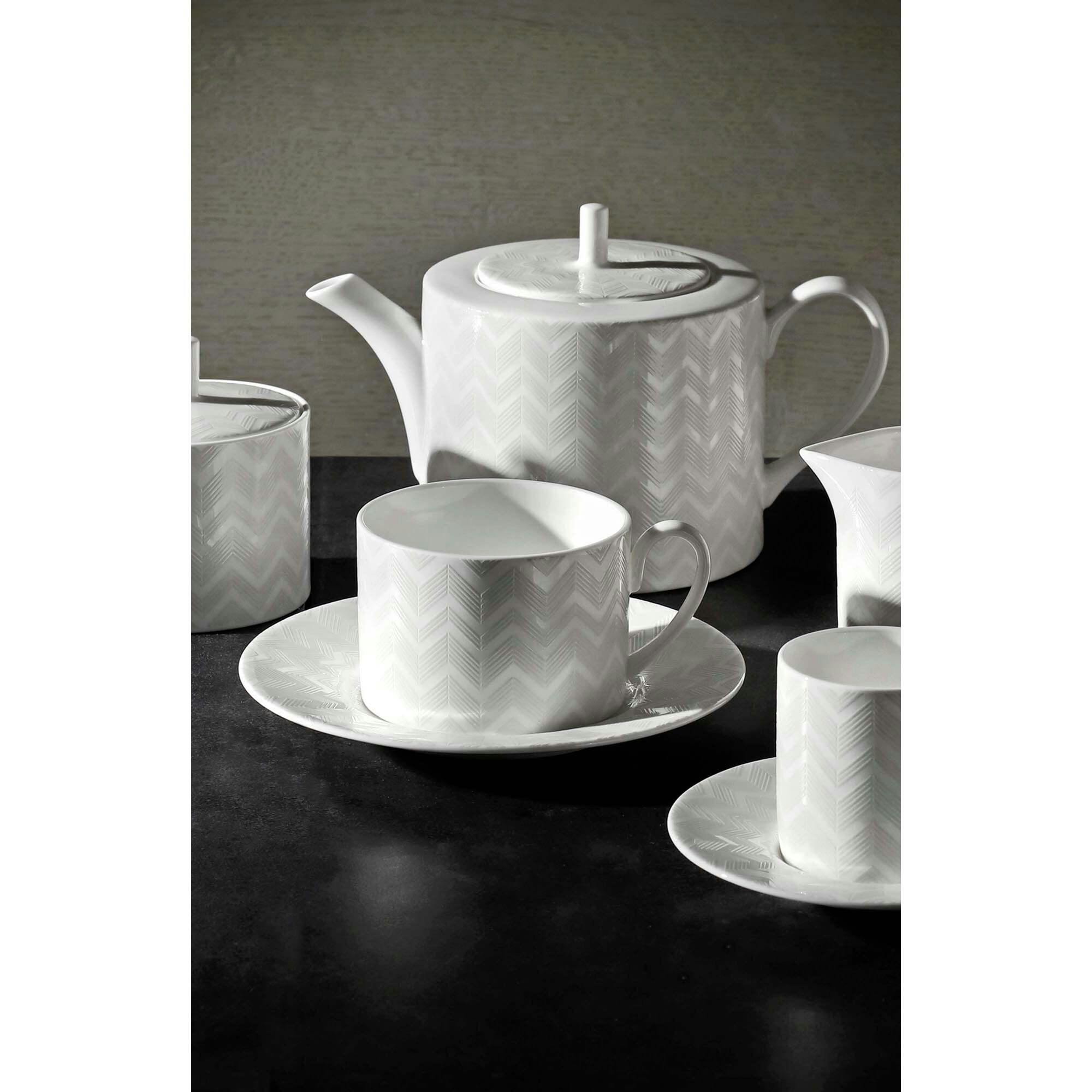Sugar Pot Zig Zag  White Diam. 3.3