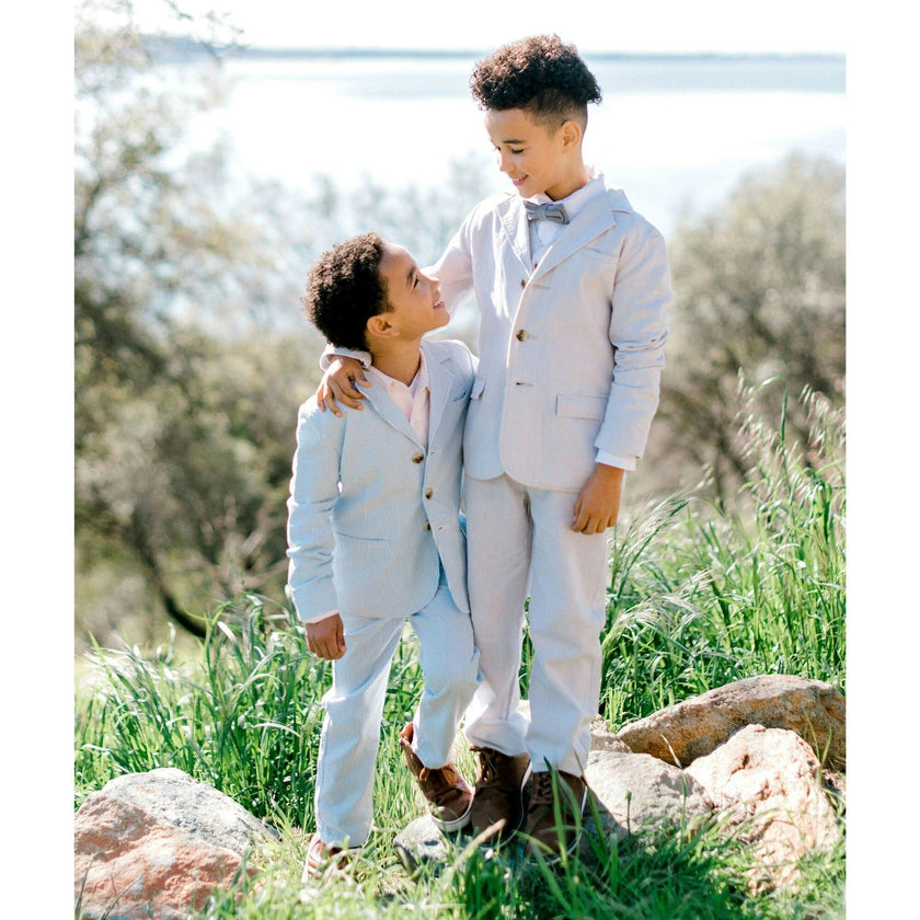 Organic Seersucker Suit Pant