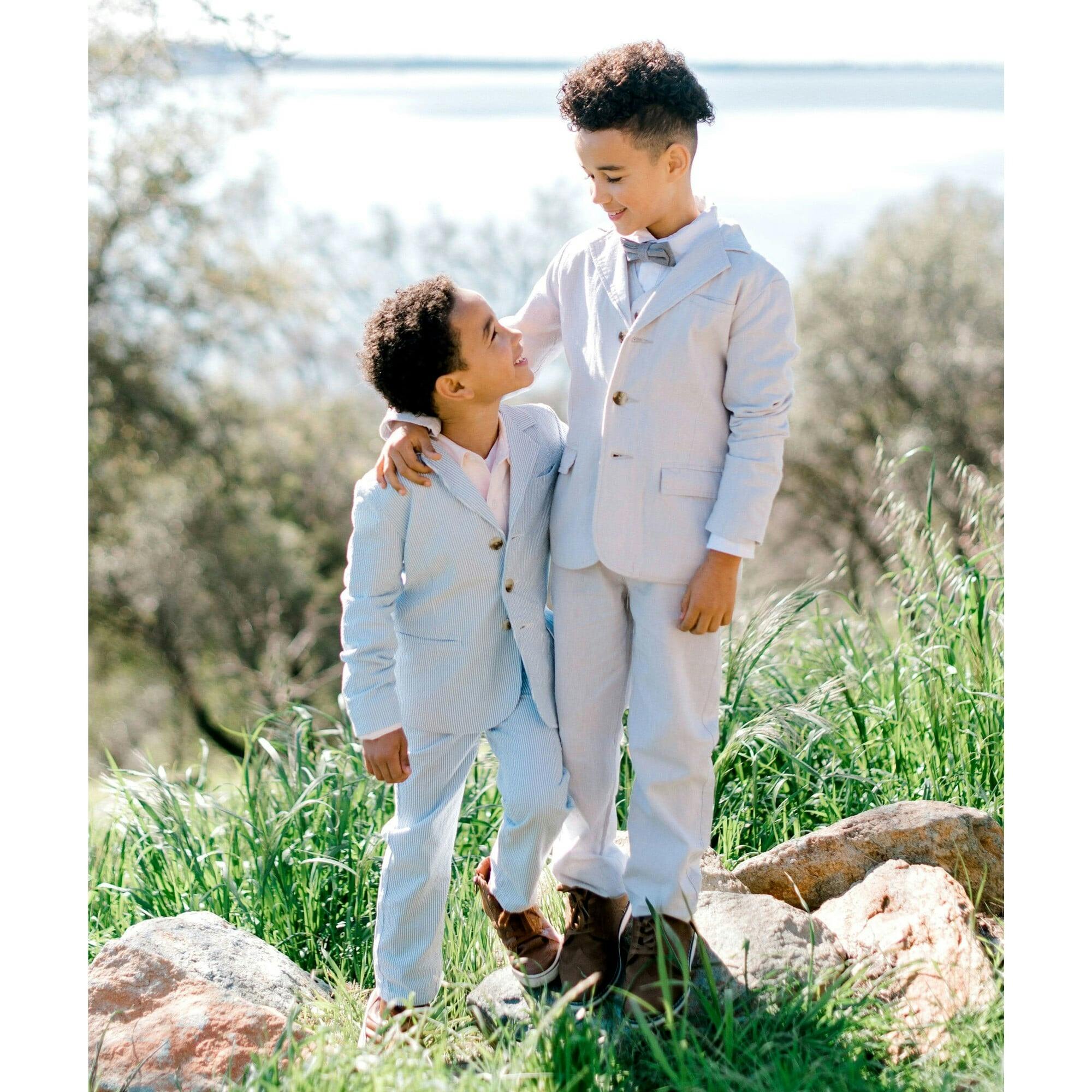 Organic Seersucker Suit Pant