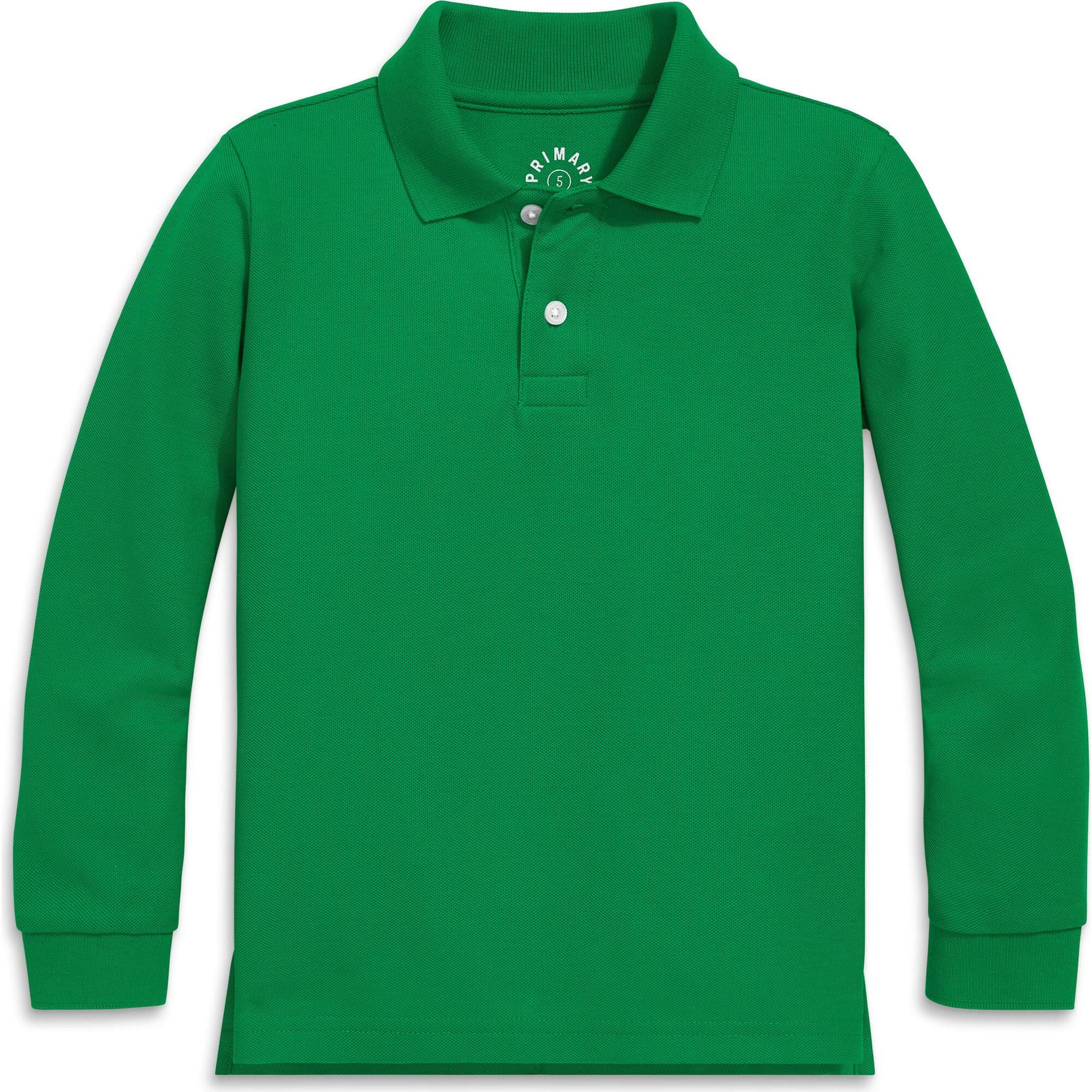Kids long sleeve pique polo