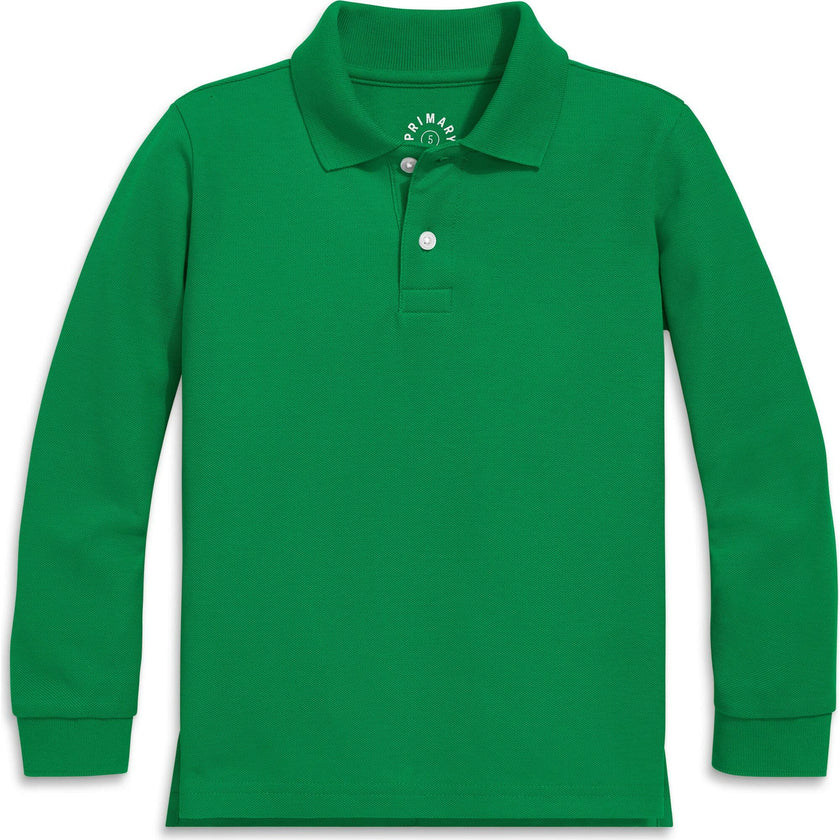 Kids long sleeve pique polo