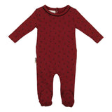 Winter Berries Round Neck Long Sleeve Footie