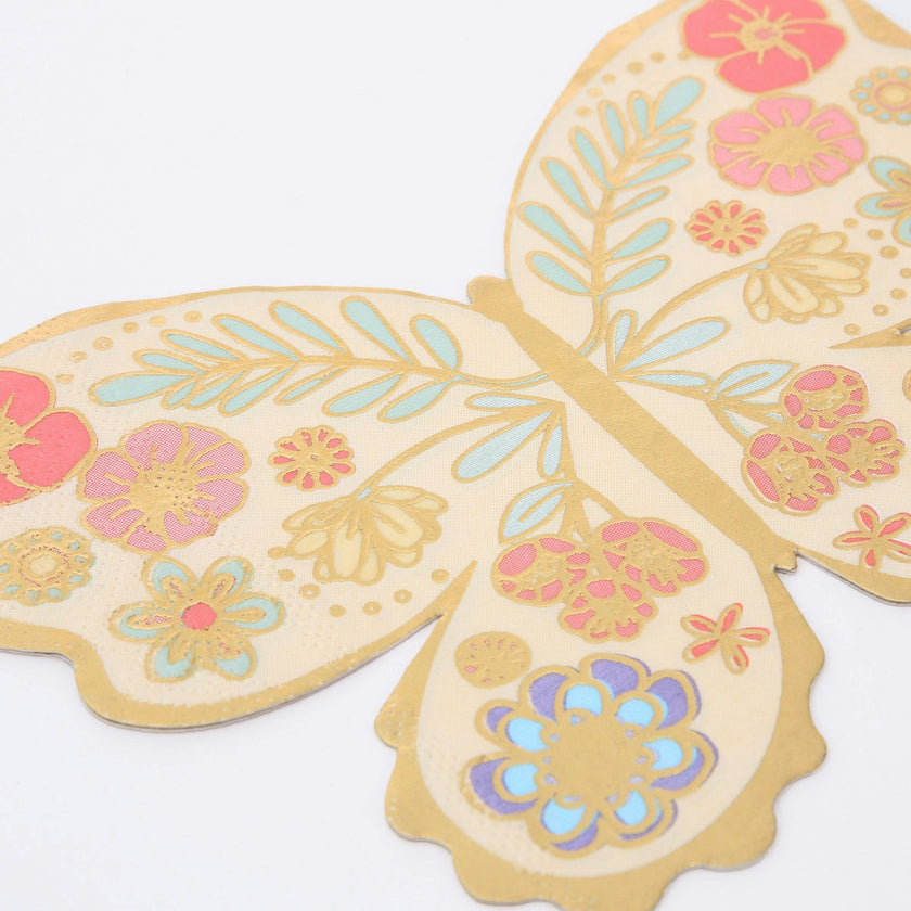 Floral Butterfly Napkins