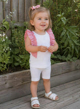 Ruffle Sleeve Short Set