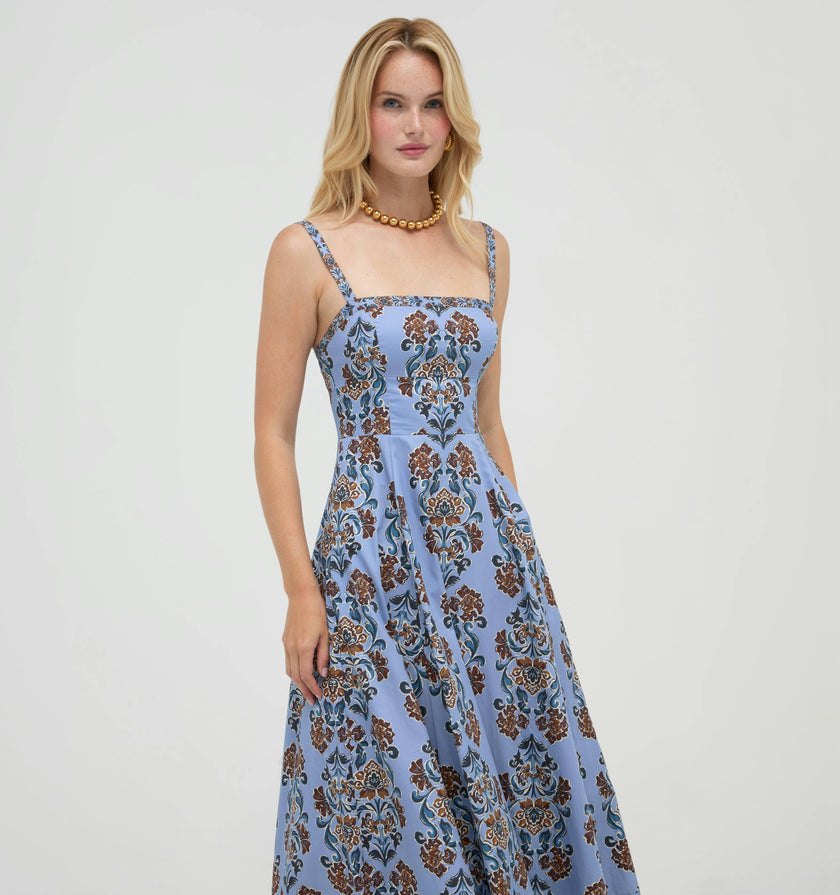 The Margot Dress -  Stowell Medallion Iris