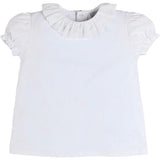 Broderie Anglaise Frill Collar Top in White (2-12yrs)