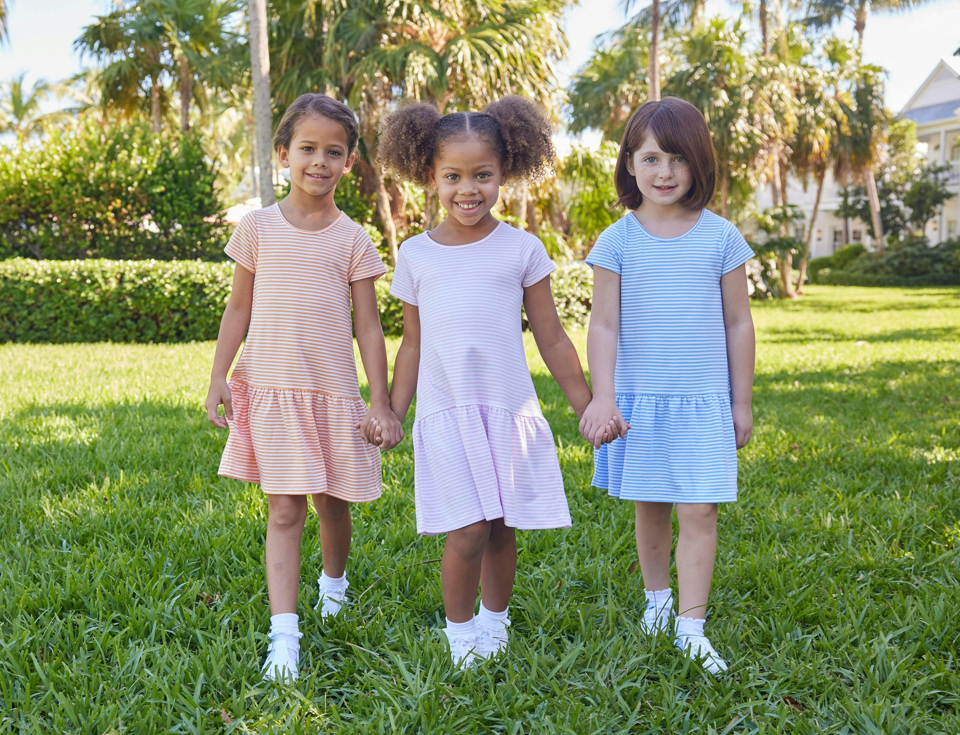 Kari T-Shirt Dress - Light Blue Stripe
