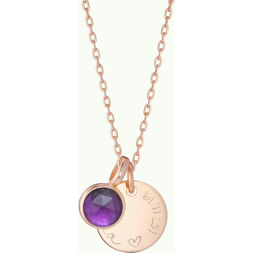 Personalized Message & Birthstone Necklace