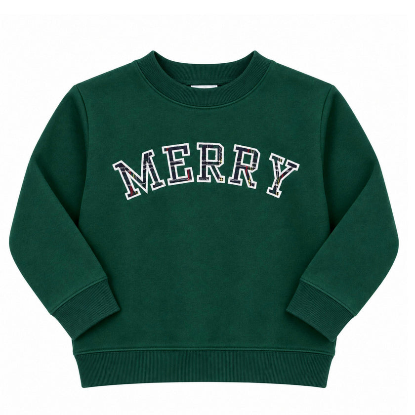 Adult Merry Plaid Sweatshirt