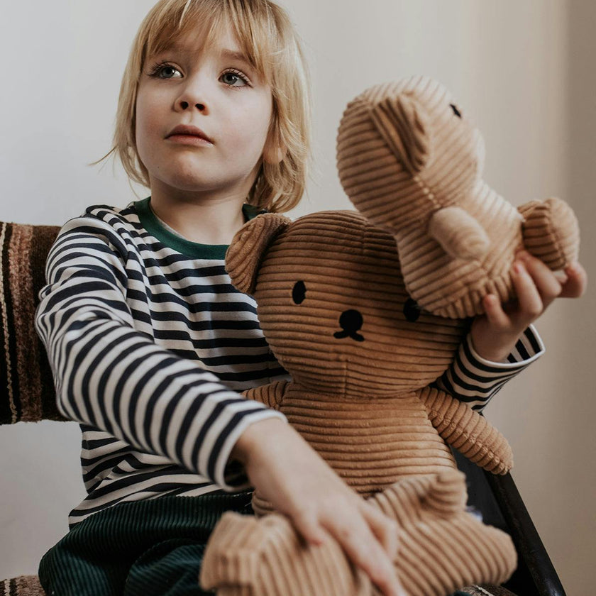 Plush MIFFY BORIS BEAR ECO Corduroy Brown 7"