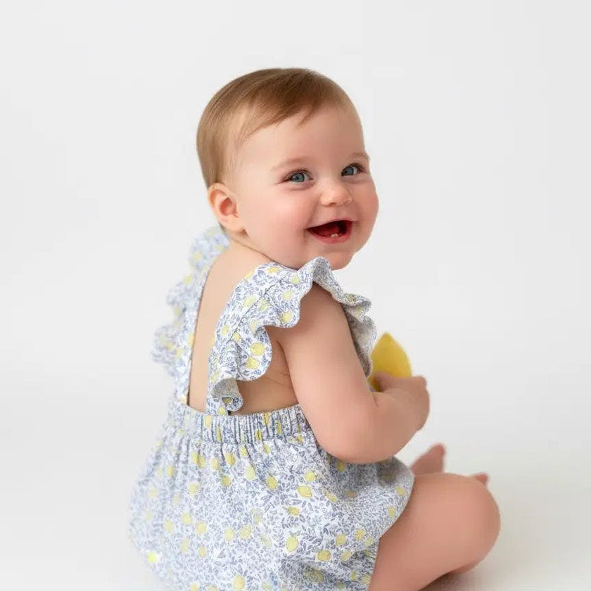 Lemons Pima Cotton Baby Bloomer w/ Cross Straps