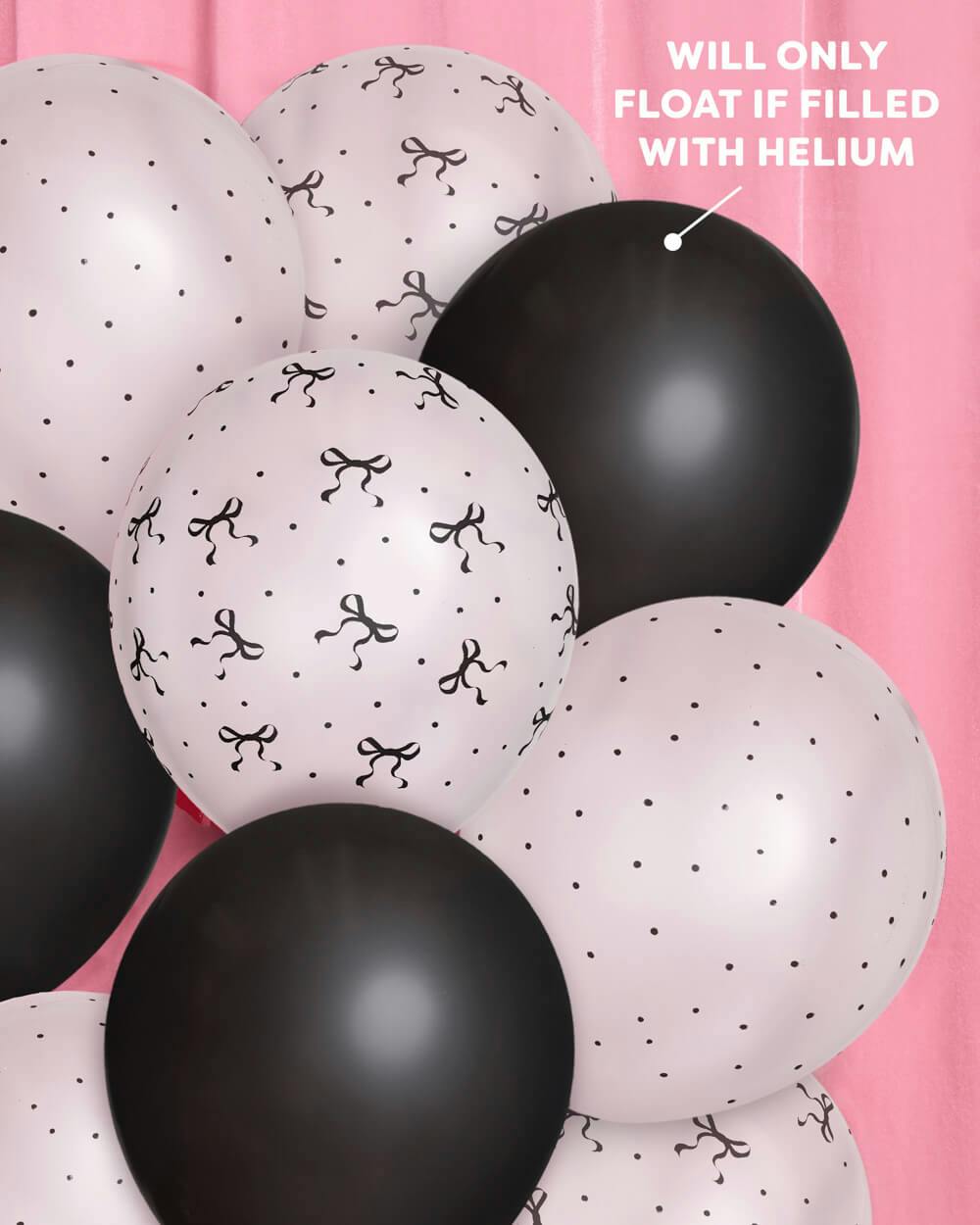 Little Black Bow Pack - 24 latex balloons