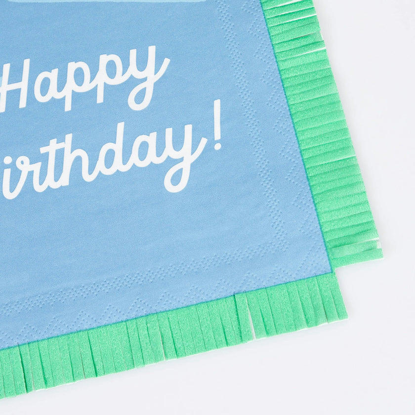 Mixed Happy Birthday Large Napkins