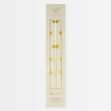 Gold Star Taper Candles