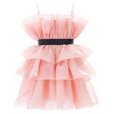 Pink Noella Ruffle Bow Dress