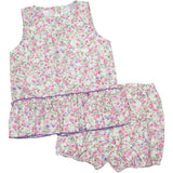 Floral Peplum Short Set
