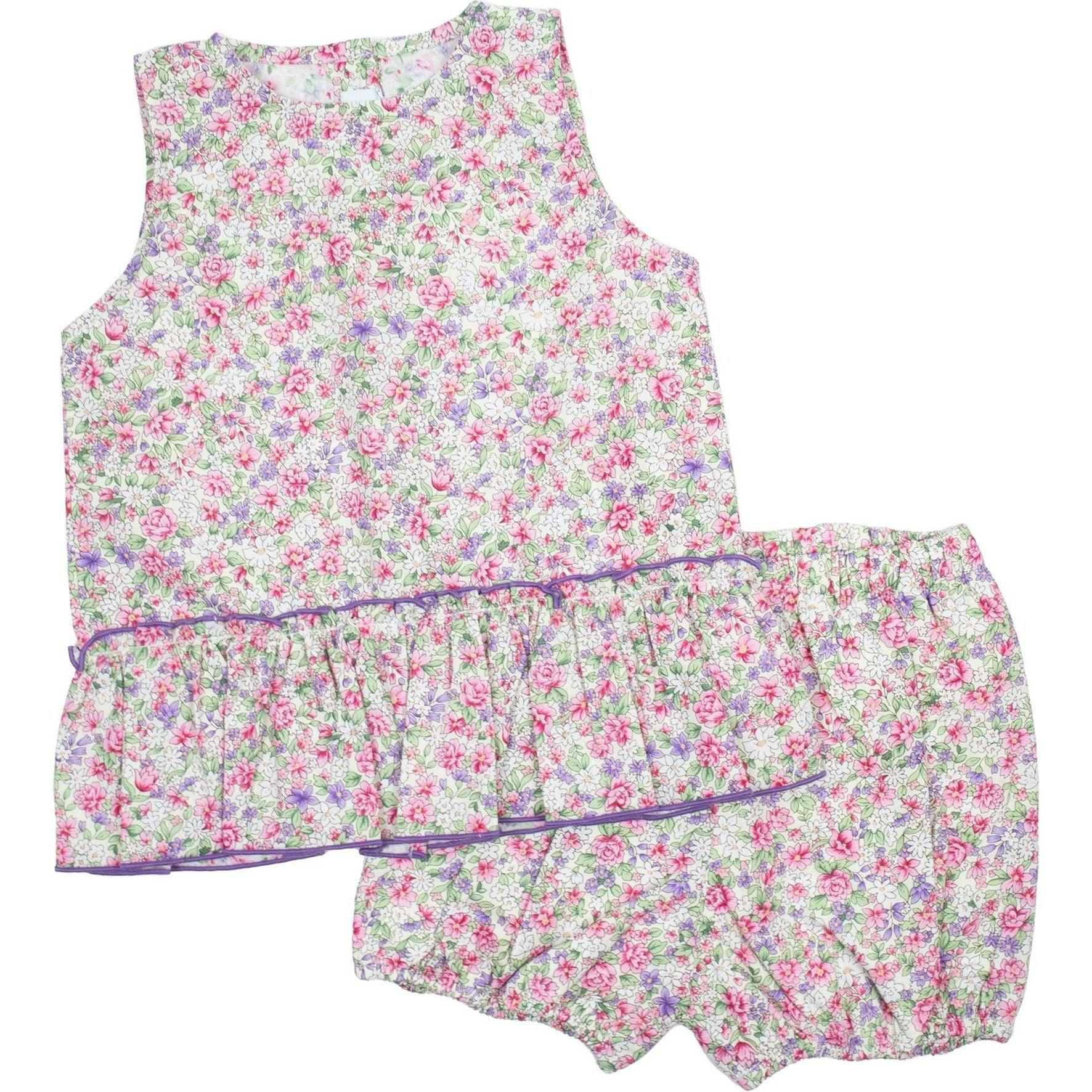 Floral Peplum Short Set
