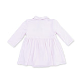 Cheer Pink Micro Stripe - Long Sleeve Tennis Bodysuit Dress