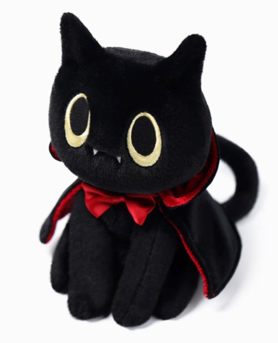 McHugs Dracula Cat Halloween Weighted Plush Animal 18cm