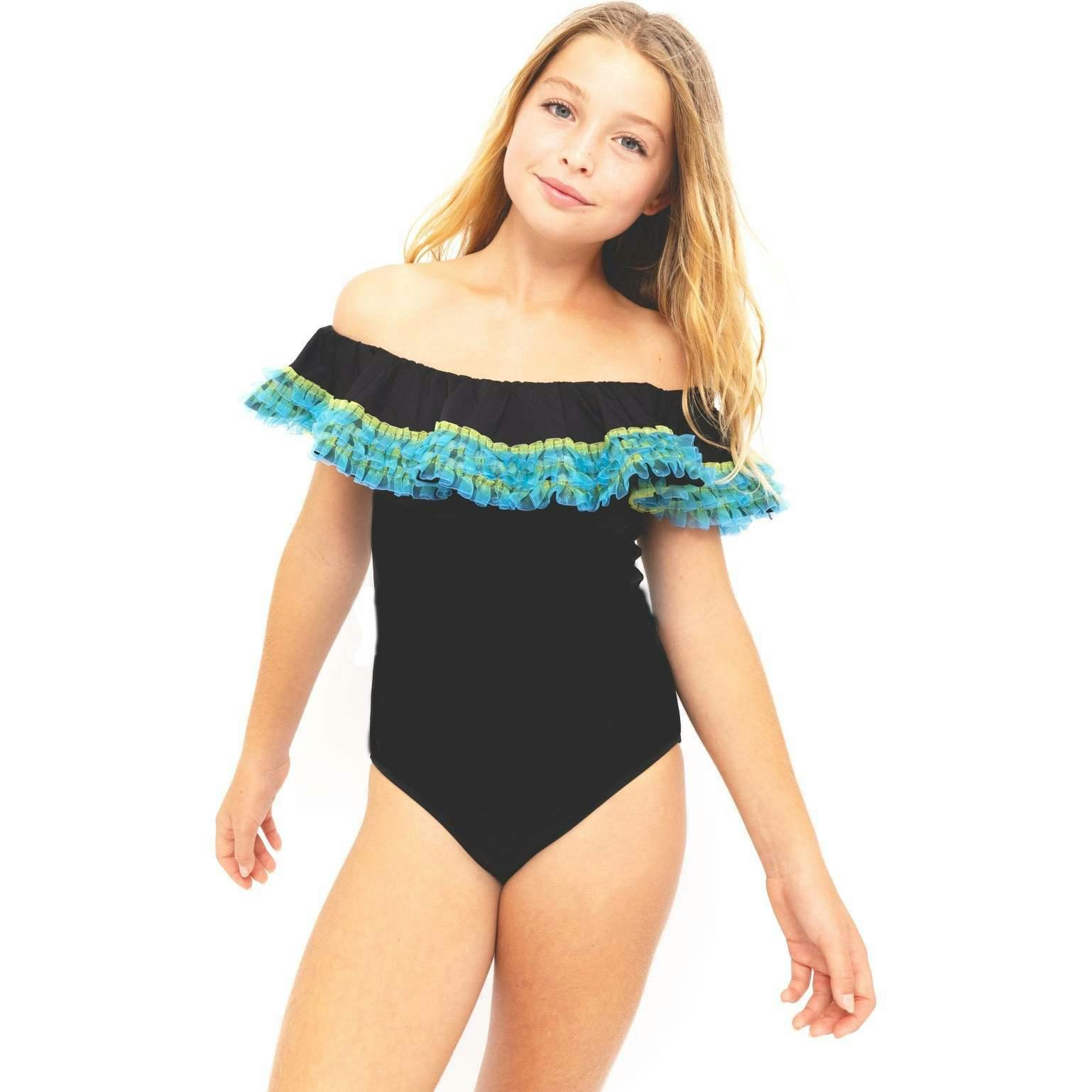 Anemone Fringe Off-Shoulder Swimsuit