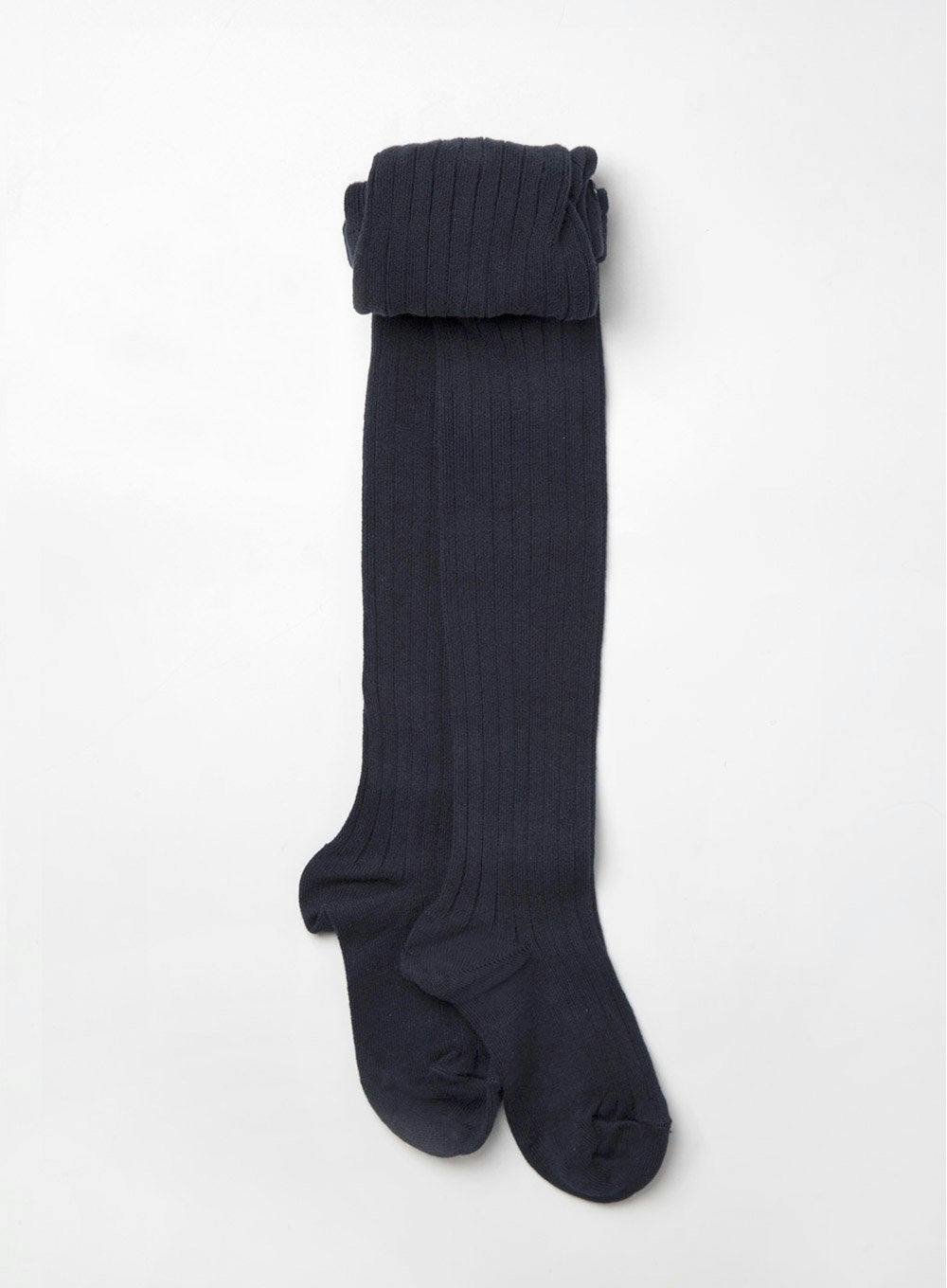Ribbed Tights in Navy