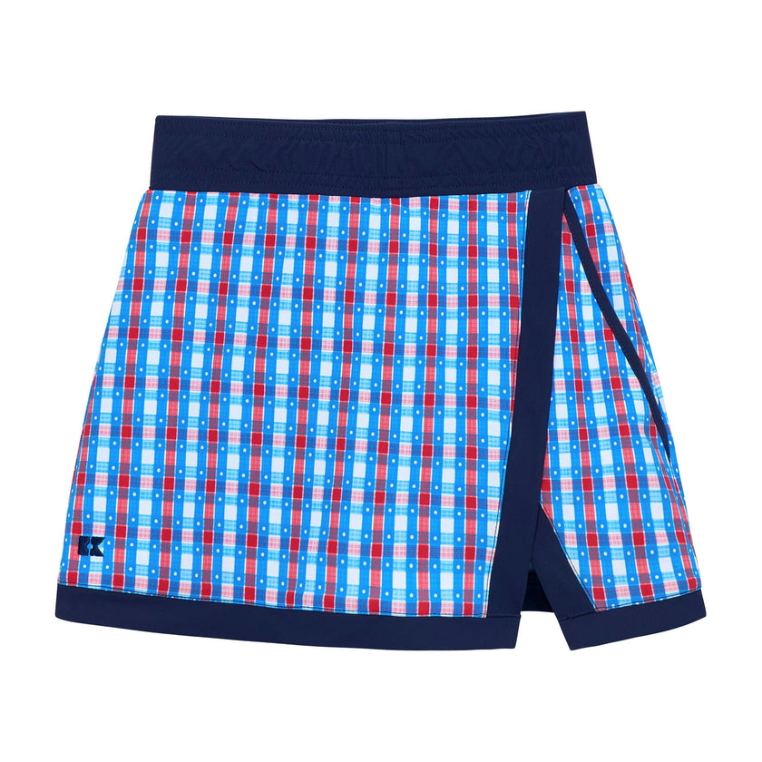 red white and gingham retro power skort