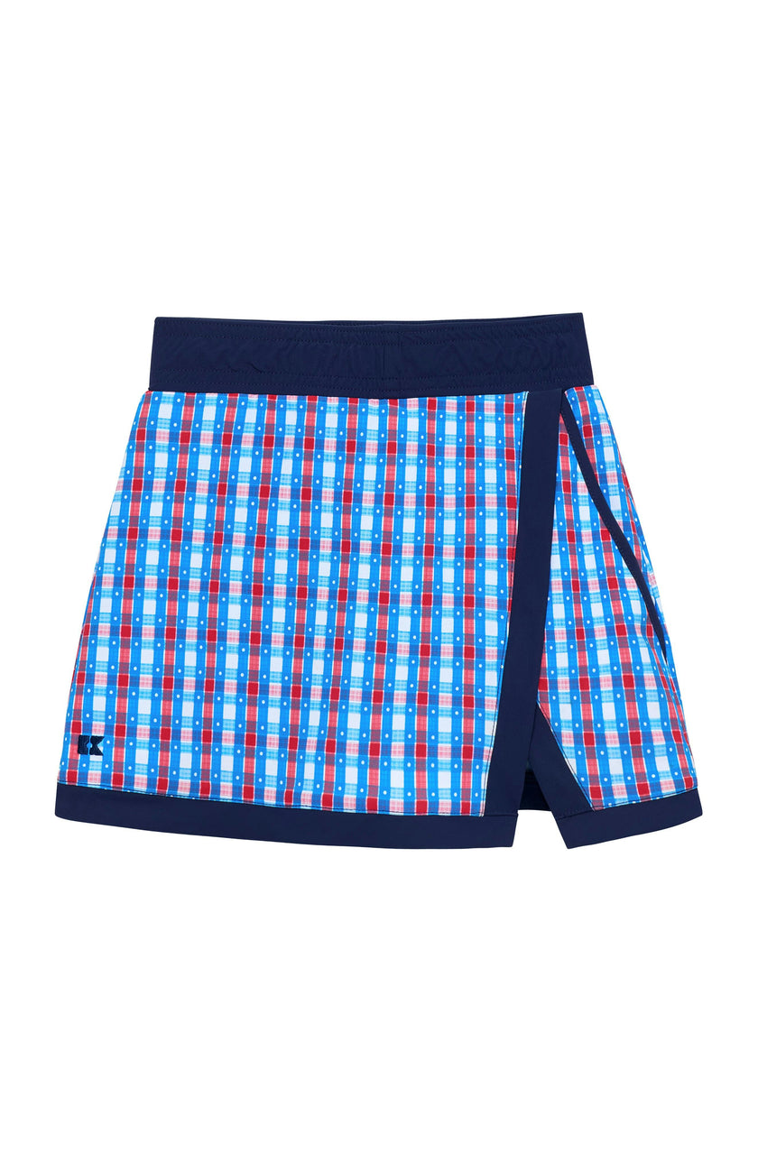 red white and gingham retro power skort
