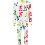 Graffiti Silk Pajamas Set