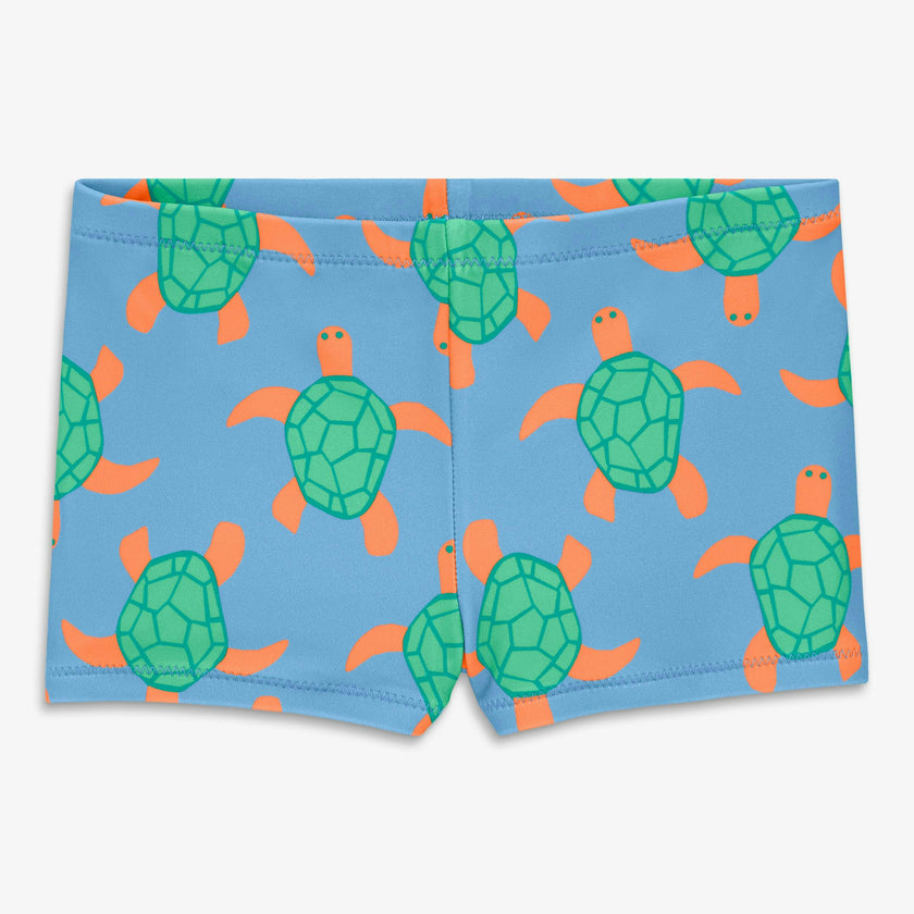 Kids swim shortie in swimming turtles