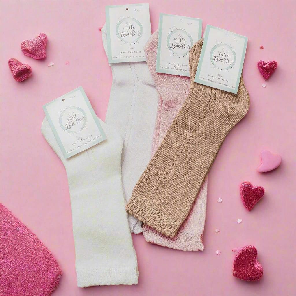 LLB Eyelet Knee High Socks (2 pairs in each order)
