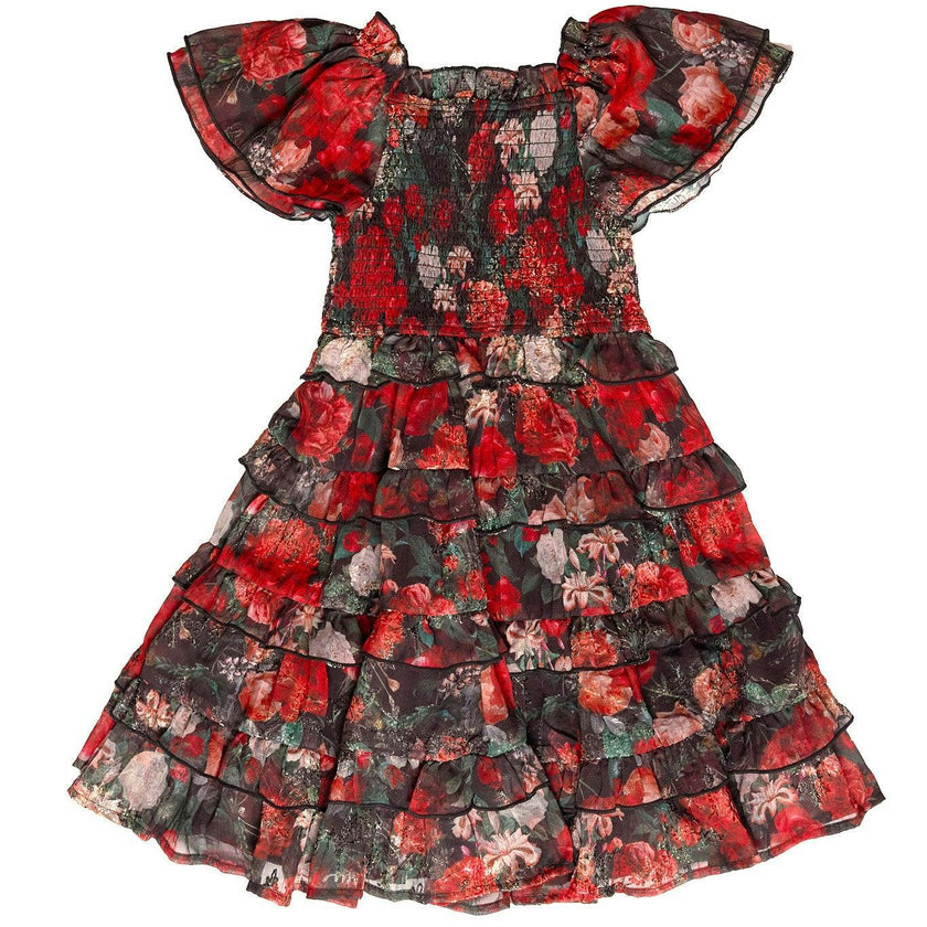 Mini Winnie Dress in Midnight Roses