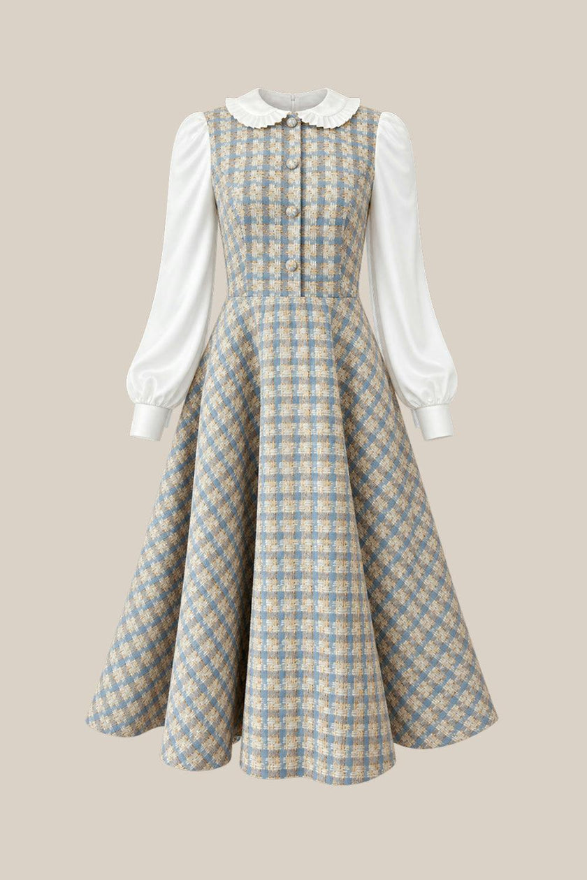 Saoirse Dress in Glacier Tweed