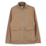 Brown Zip-Up Cardigan