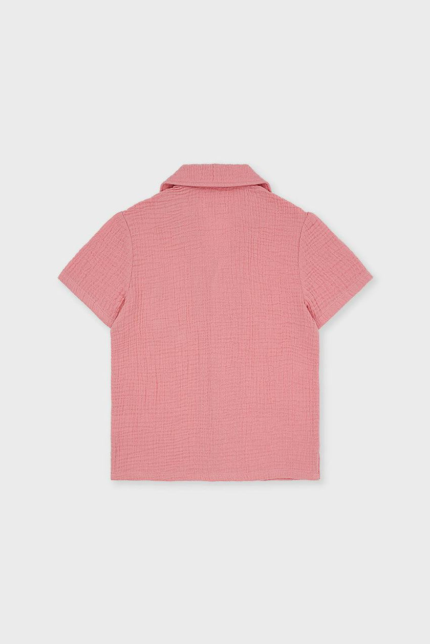 Organic Cotton Camp Collar Waffle Shirt