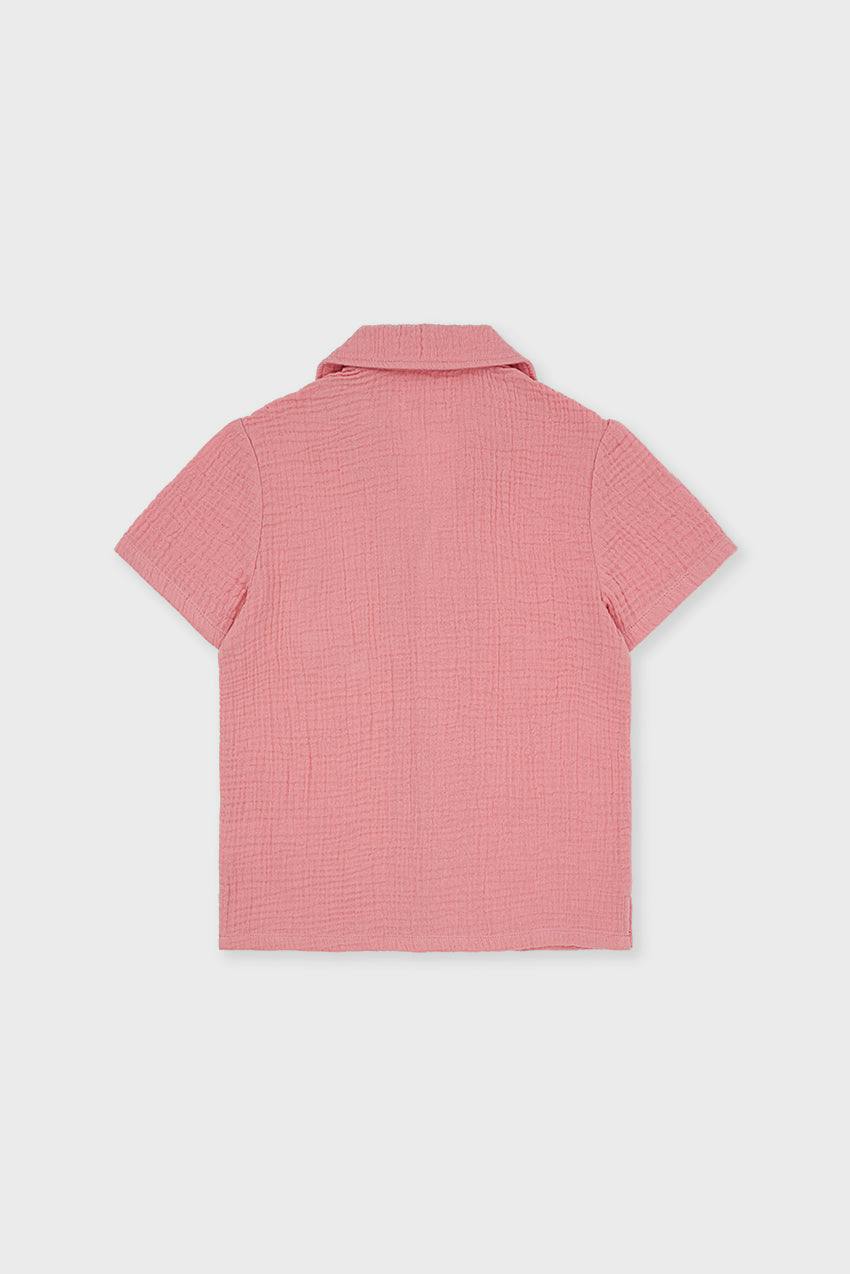 Organic Cotton Camp Collar Waffle Shirt