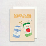 Cheers to the Best Teacher Greeting Card
