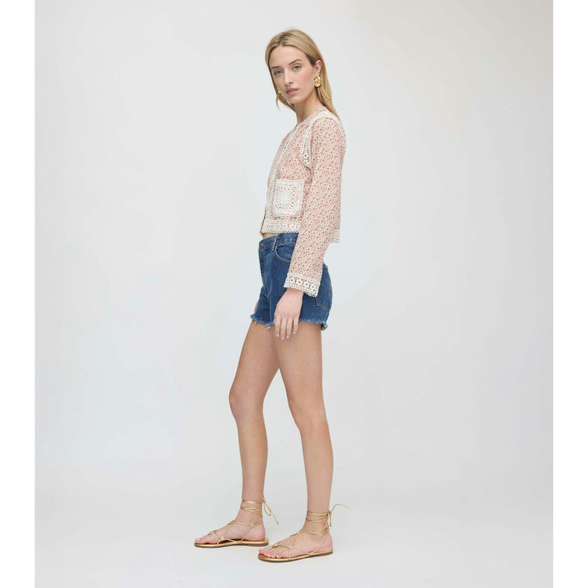 The Tory Top - Ivory Geo Ditsy
