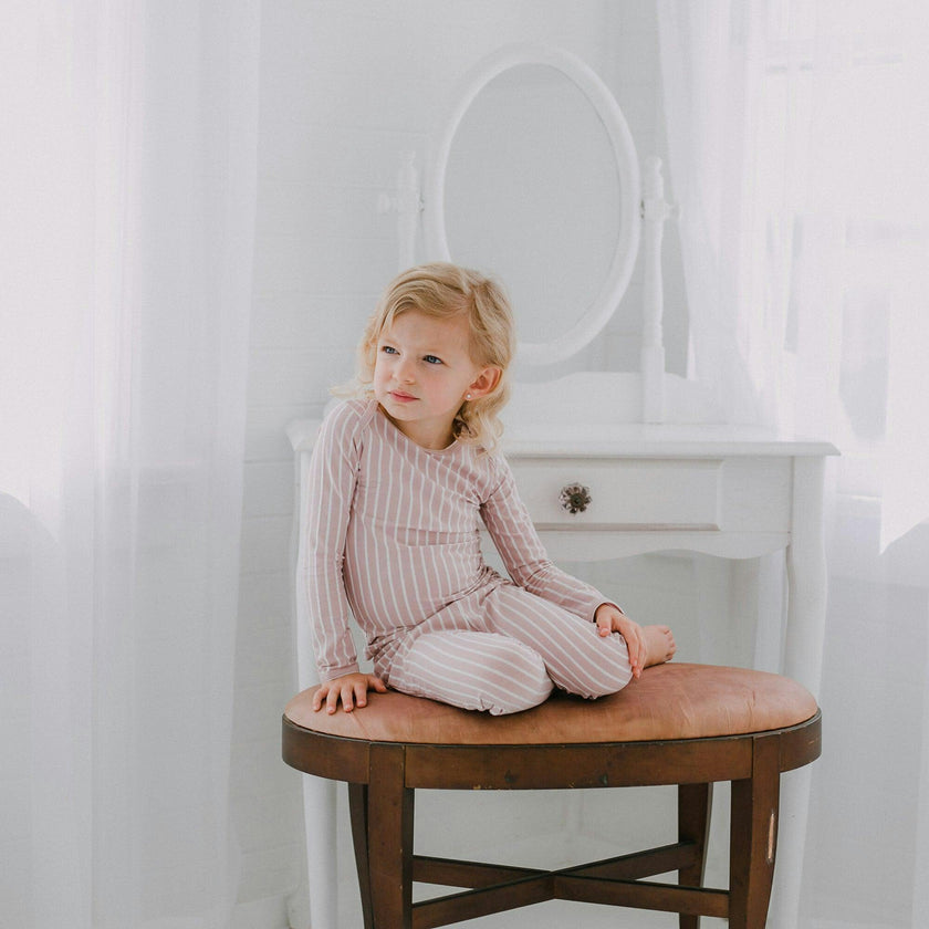Vertical Pinstripe Loungewear Set