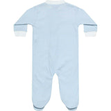 Blue Gingham Zipper Footie