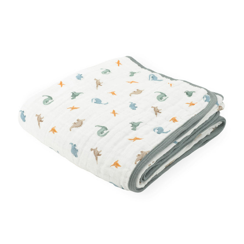 Original Organic Cotton Muslin Quilt - Little Dino