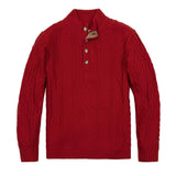 Organic Mock Neck Cable Sweater