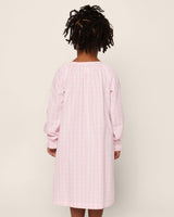 Girl's Twill Delphine Nightgown in Pink Gingham