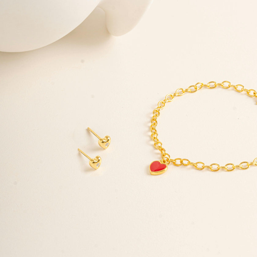Twinkle Heart Studs - Standard