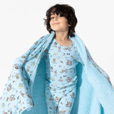 Sloth Pajama Party Bamboo Sherpa Blanket